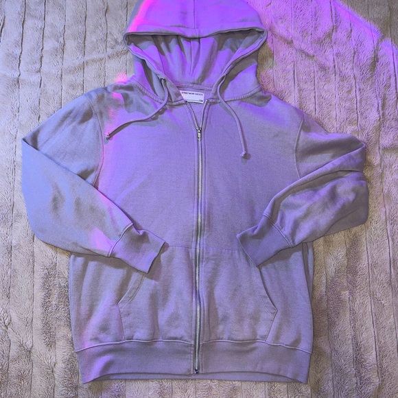 Streetwear society purple active wear zip up size S/M with thumb holes - Picture 1 of 4